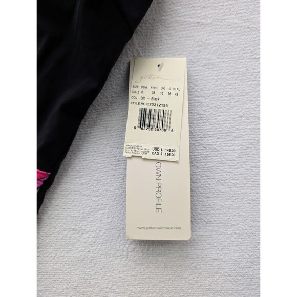 Profile by Gottex One Piece‎ Swimsuit Size 8 Palm Springs Deep V Neck Pink NEW - Picture 5 of 7